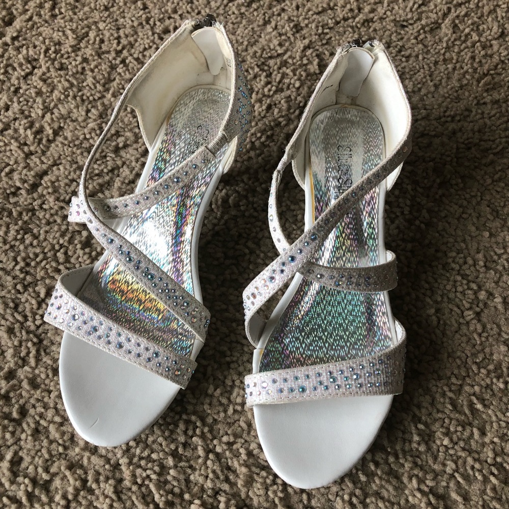 Silver slippers Chloe